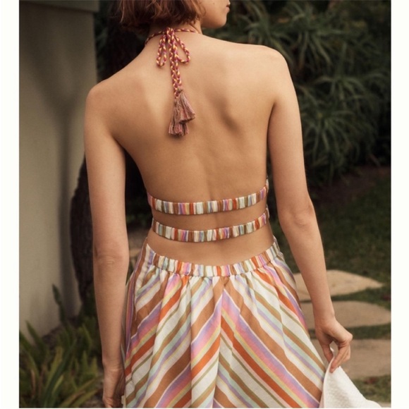 NWT Anthropologie Stripe Mini Dress - Size Small - Picture 2 of 12